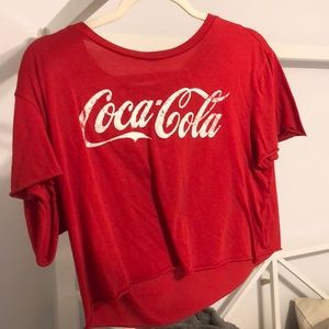 Garage cropped Coca Cola red tee